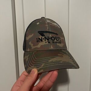 In-N-Out Burger Camo Embroidered Snap Back Adjustable Cap Hat One Size